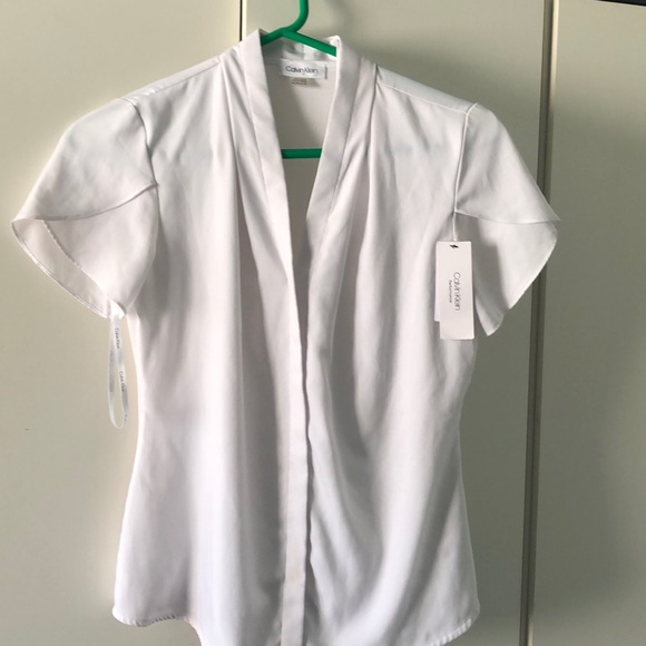 white blouse by calvin klein - Picture 1 of 5